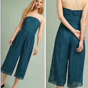 Anthropologie Greylin Teal Strapless Jumper